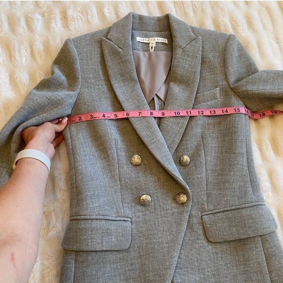 Veronica Beard Daytona Double-Breast Dickey Jacket, light grey gray - Picture 8 of 12